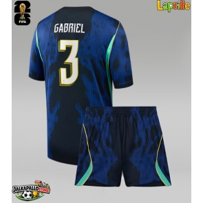Brasilia Gabriel Magalhaes #3 Vieraspaita Lapsille MM-kisat 2026 Lyhythihainen (+ shortsit)